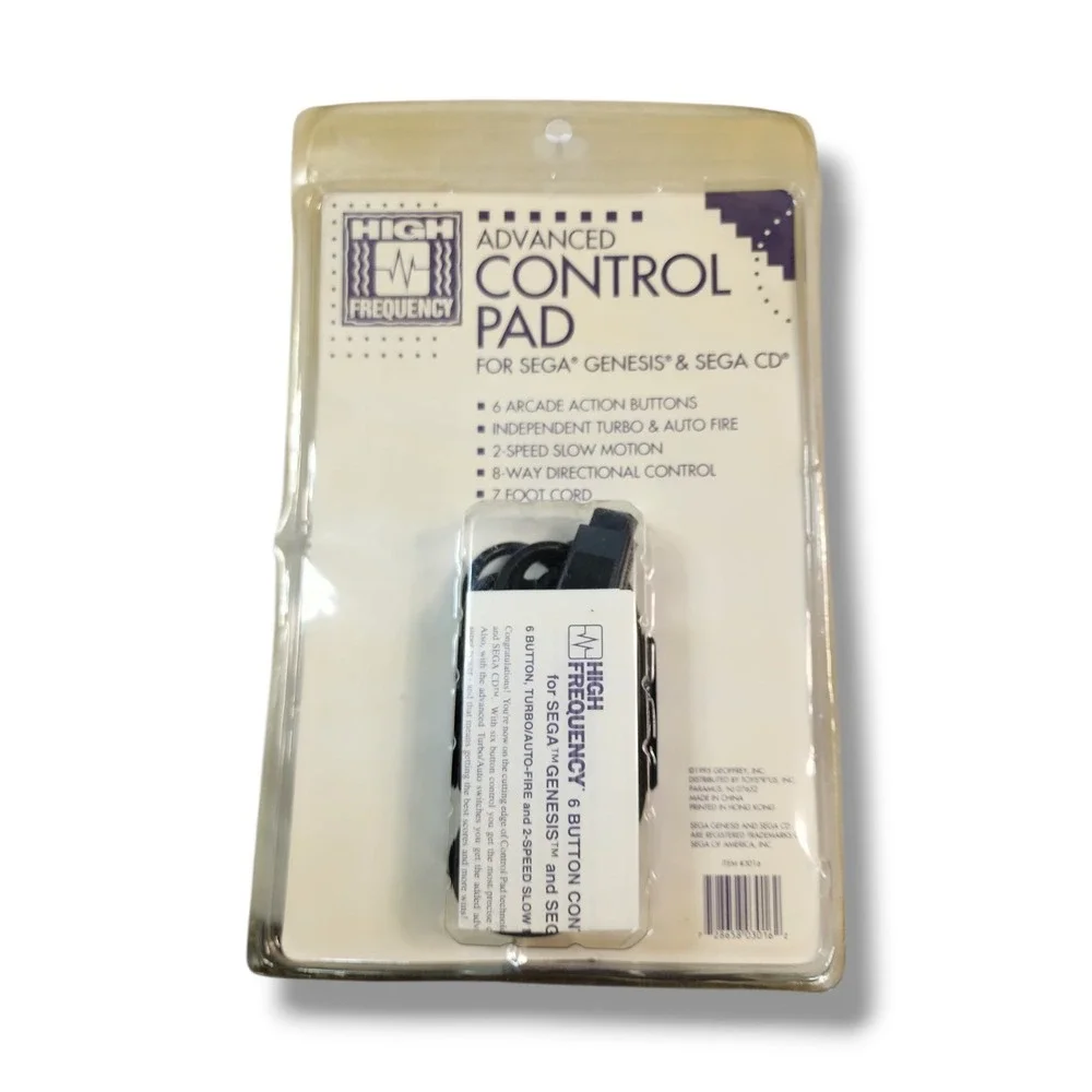 High Frequency 1995 Advanced Control Pad For Sega Genesis & Sega‎ CD New